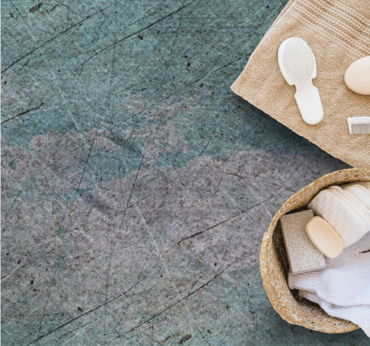 Natural Textured Overlay wood vinyl rug - TenStickers