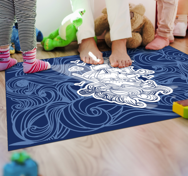 Nautical Adventure kids vinyl rug - TenStickers