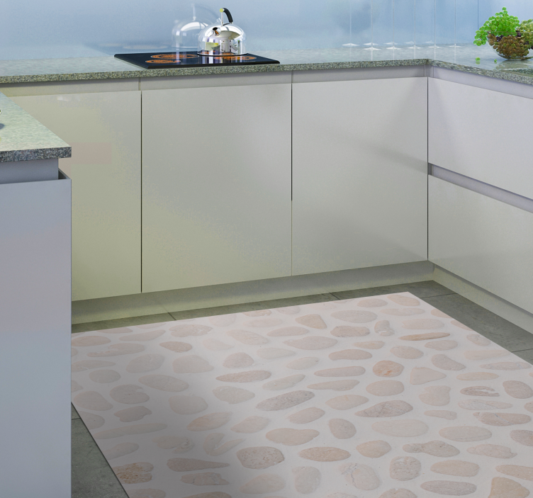 Neutral Pebble Pattern animal print vinyl rug - TenStickers