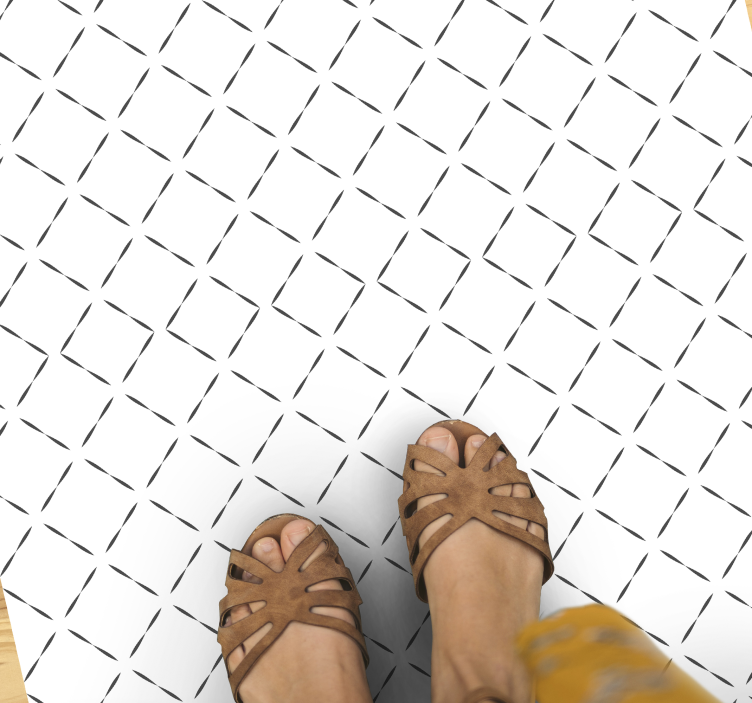 Nordic Diamond geometric vinyl rugs - TenStickers