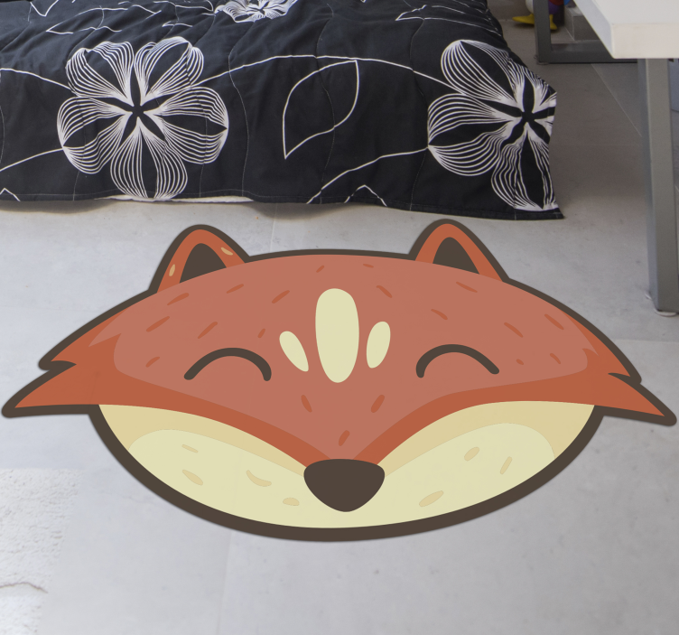 Nordic fox face baby play mat - TenStickers