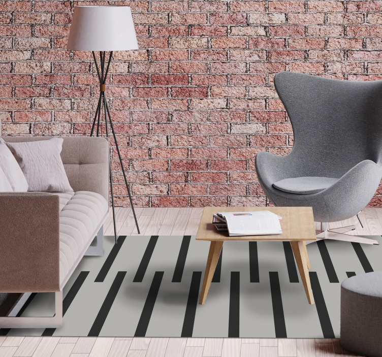 Nordic style white tiger nordic vinyl rug - TenStickers