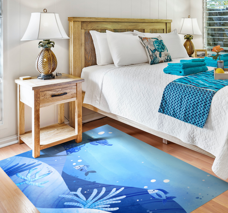 Ocean Scene nature vinyl rug - TenStickers