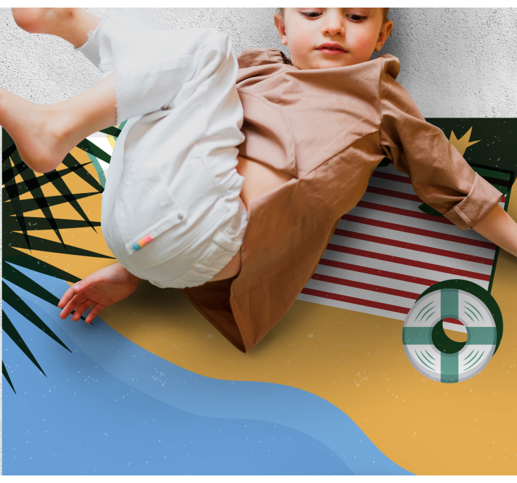 Old school vintage beach  nature vinyl rug - TenStickers