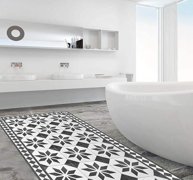 Old Style Carpet mosaic vinyl rug - TenStickers