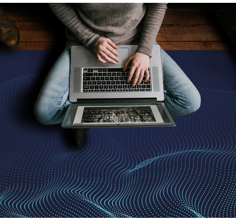 Particles swirling abstract graphics carpet - TenStickers