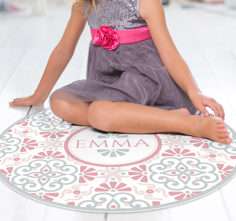 Personalized Mandala custom vinyl rug - TenStickers