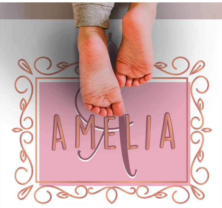 Personalized princess crown vinyl rug - TenStickers