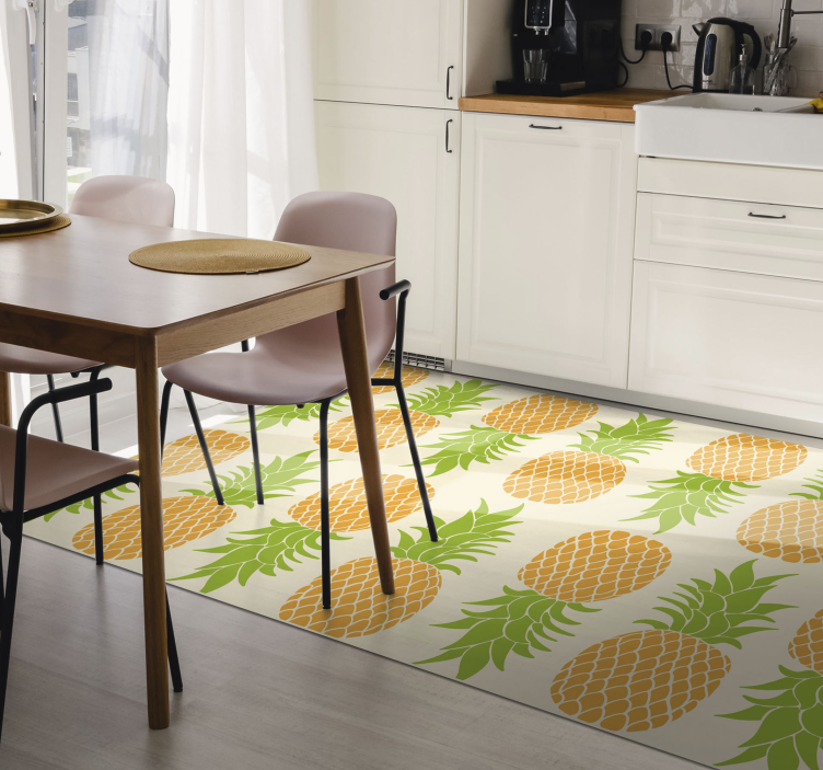 Pineapple Pattern flower vinyl rug - TenStickers