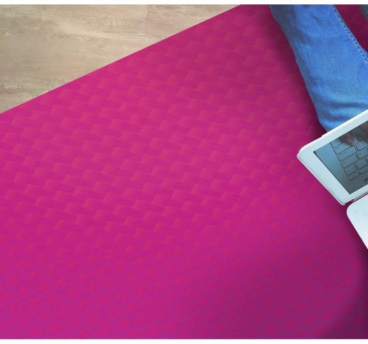 Pink carbon teen vinyl floor rug - TenStickers