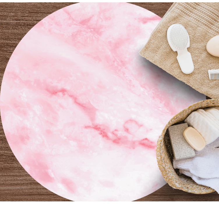 pink marble effect bathroom flooring - TenStickers