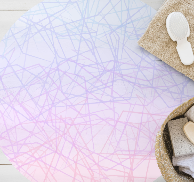 Pink ombre  mosaic floor tiles - TenStickers