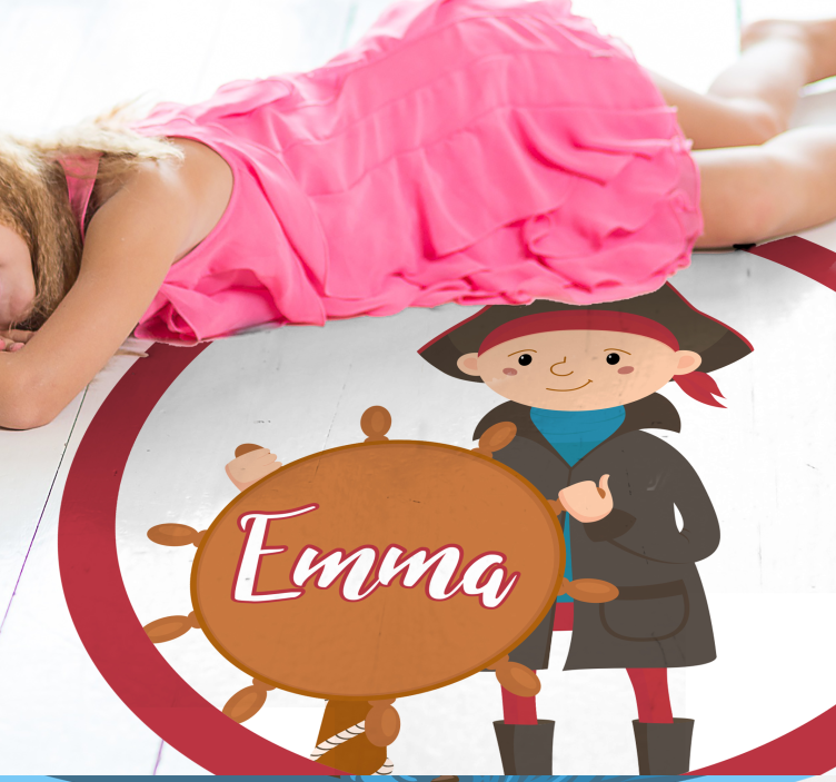 Pirate Customizable custom vinyl rug - TenStickers