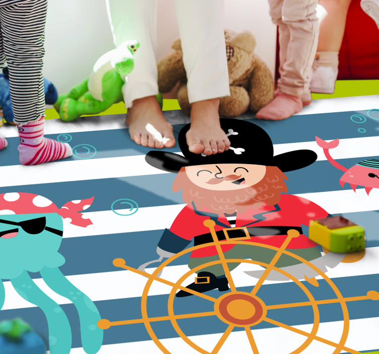 Pirates elements kids vinyl rug - TenStickers