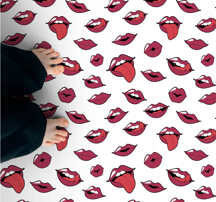 Pop Art Lips teenage bedroom rug - TenStickers