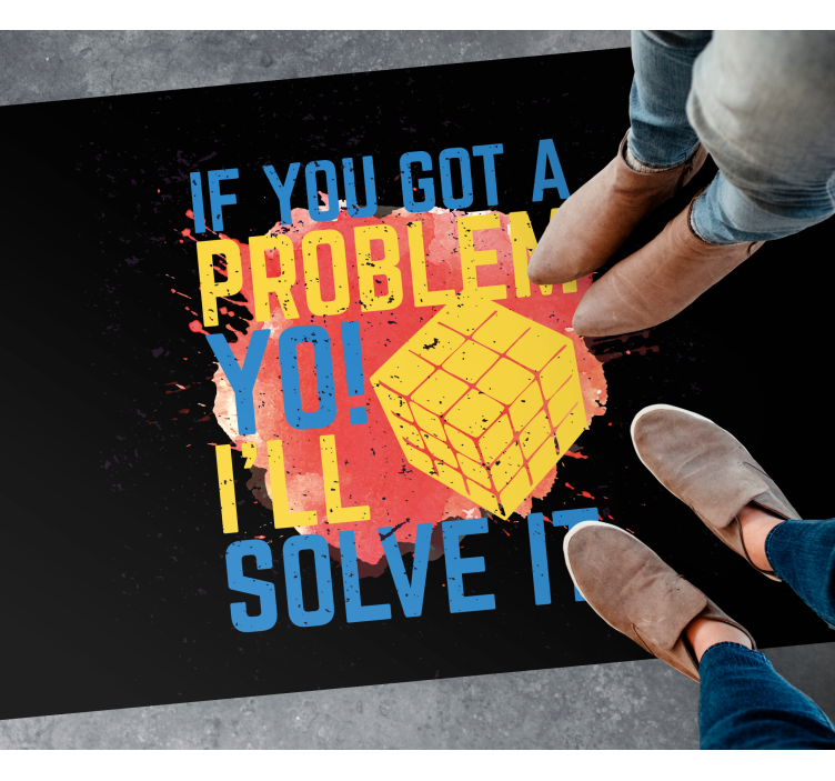 Problem Solving Message custom vinyl rug - TenStickers