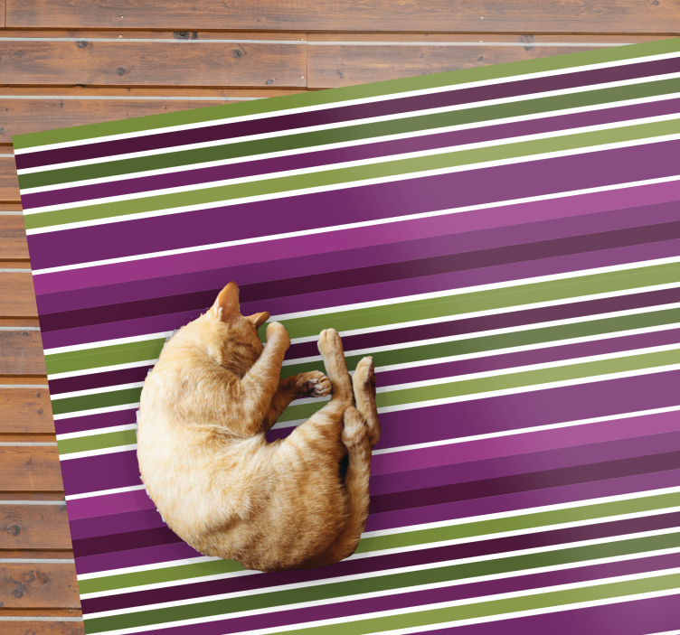 Purple horizontal stripes vinyl rug - TenStickers