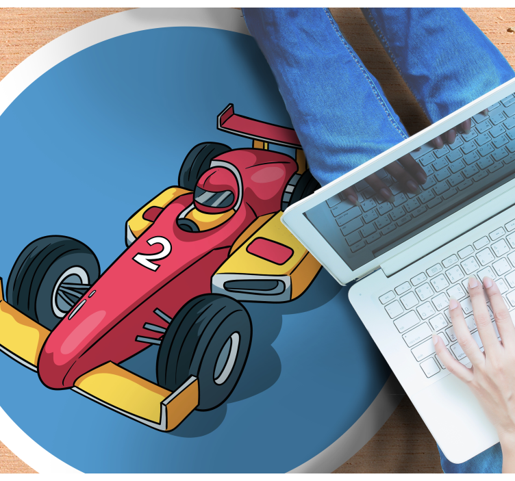 Race Car Madness teenager vinyl rug - TenStickers