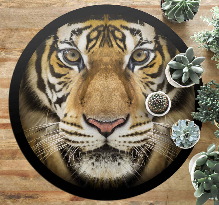 Realistic Tiger animal rug - TenStickers