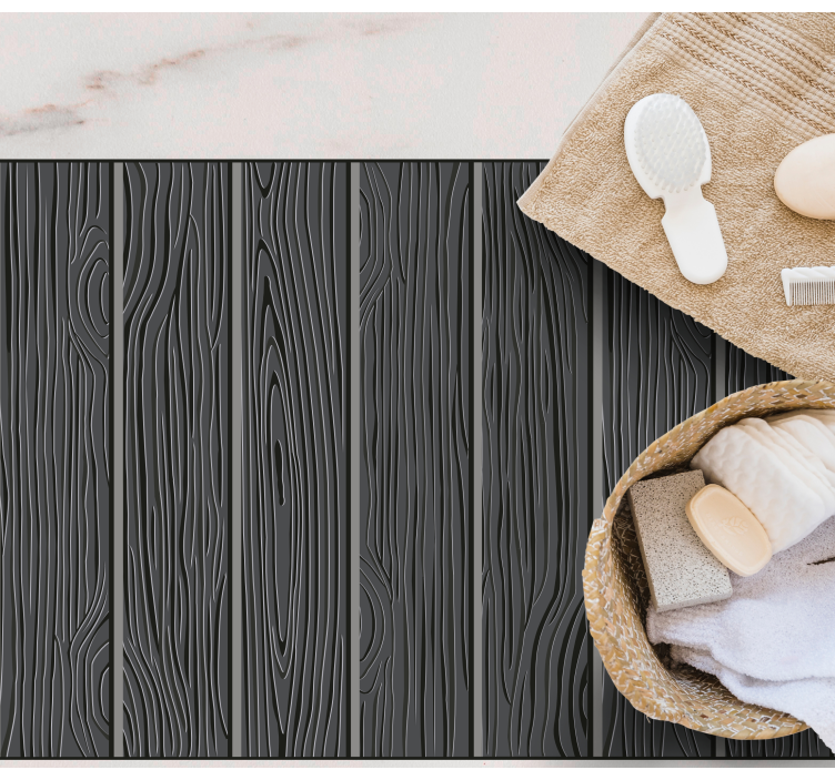 Sleek dark finish wood vinyl rug - TenStickers