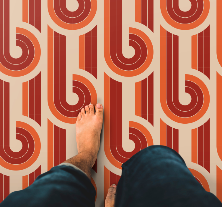 Retro Geometric Pattern geometric rugs - TenStickers