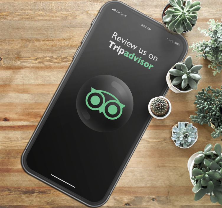 Review us on Tripadvisor sales vinyl rug - TenStickers