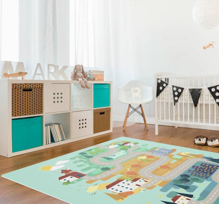 roads to play bedroom rug - TenStickers