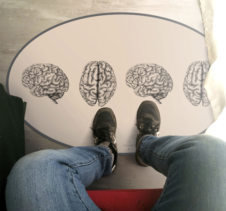 row of vintage brains vintage rug - TenStickers