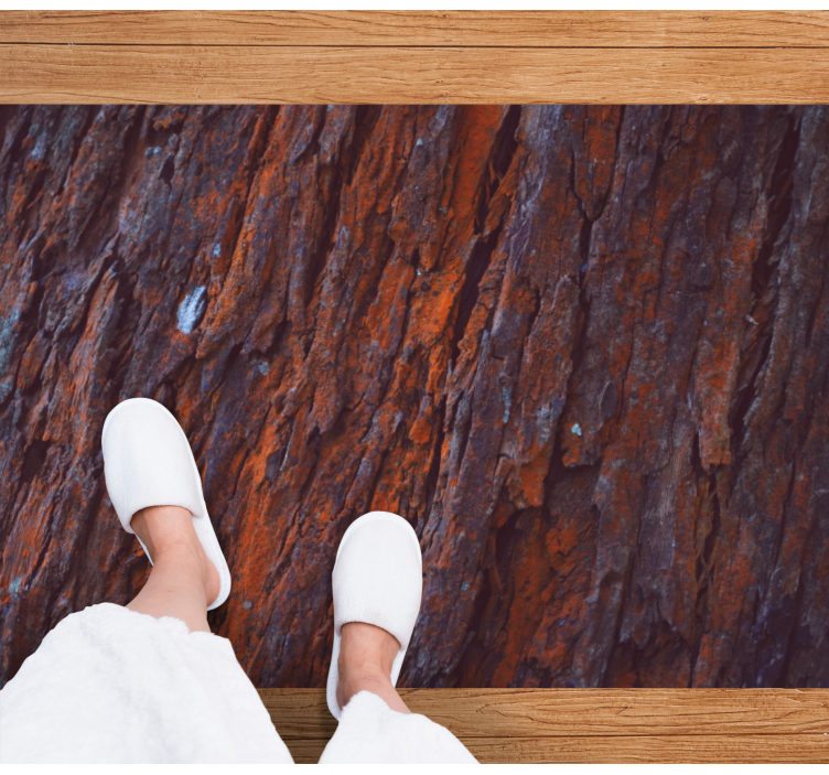 Rustic bark wood vinyl rug - TenStickers