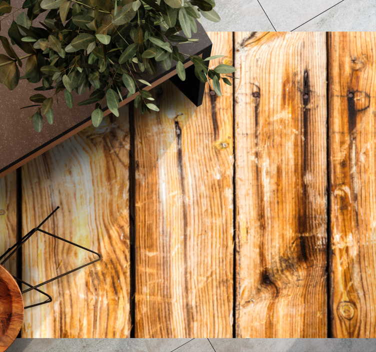 Rustic classic planks wood vinyl rug - TenStickers