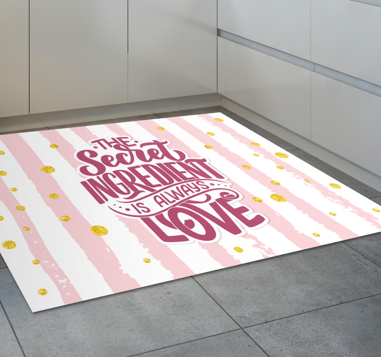 Secret Ingredient Love custom vinyl rug - TenStickers