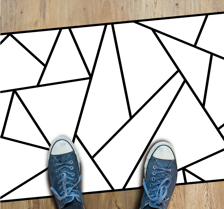 Sharp Angled Pattern geometric vinyl rug - TenStickers