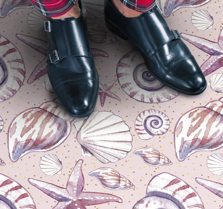 Shells and Celestials nature vinyl rug - TenStickers