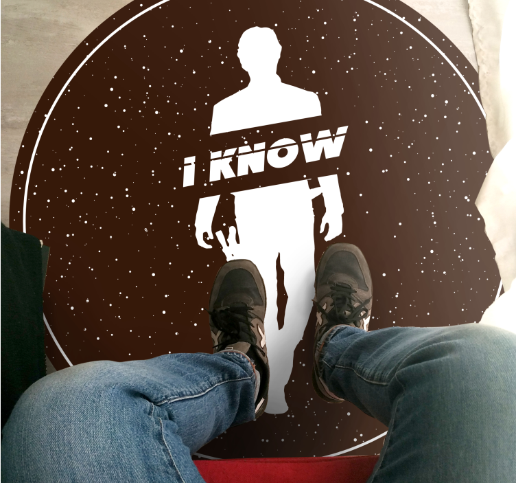 Sleek Silhouette Assertion minimalist vinyl rug - TenStickers