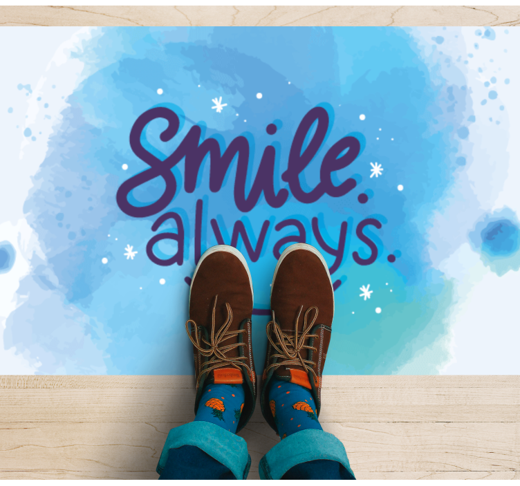Smile Always custom vinyl rug - TenStickers