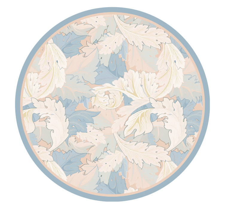 Soft Leaf Pattern flower vinyl rug - TenStickers