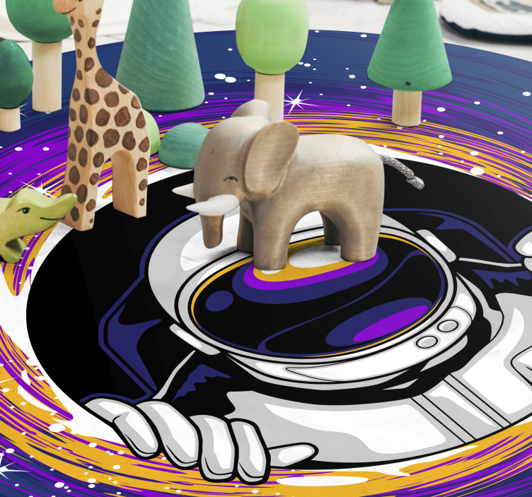 Space-Themed Play vinyl rug - TenStickers