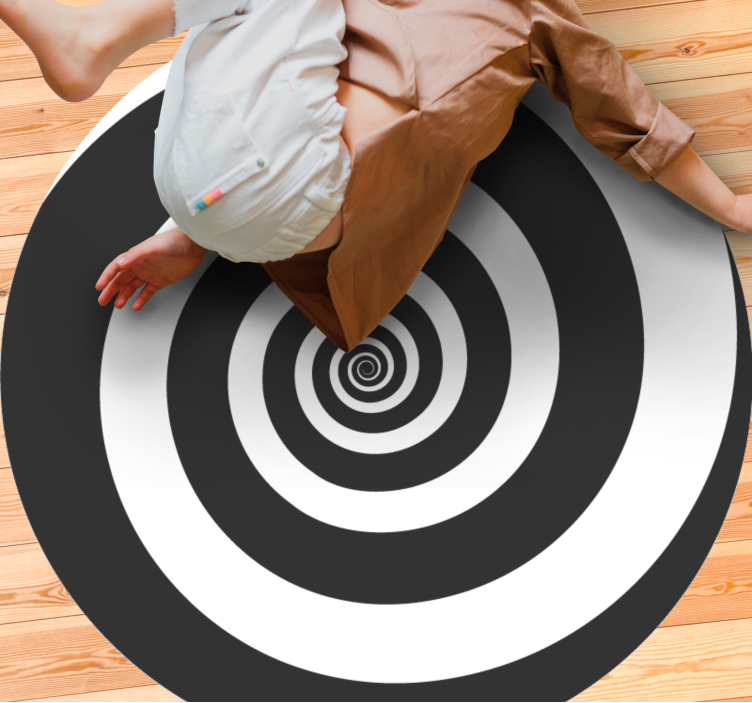 Spiral Pattern geometric vinyl rug - TenStickers