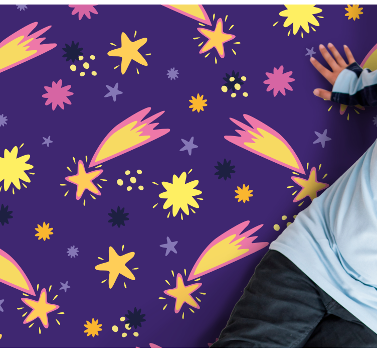 Star vinyl rug shooting star design - TenStickers