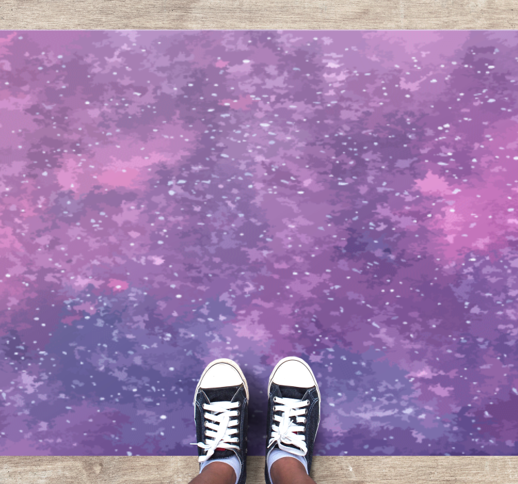 Starlit Galaxy View star vinyl rug - TenStickers