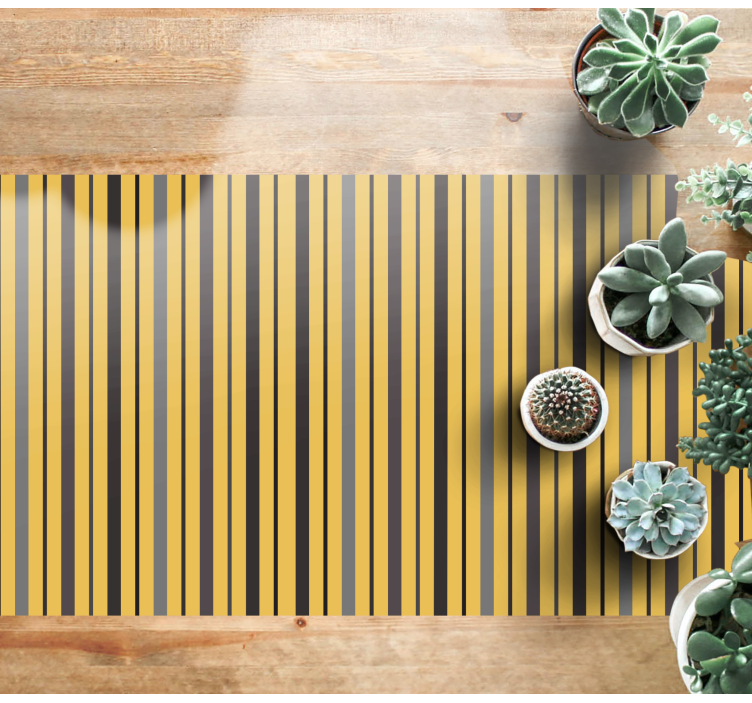 Striped yellow and gray stripes carpet - TenStickers