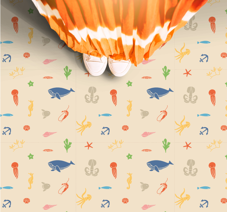 Subaquatic Exploration vinyl rug - TenStickers