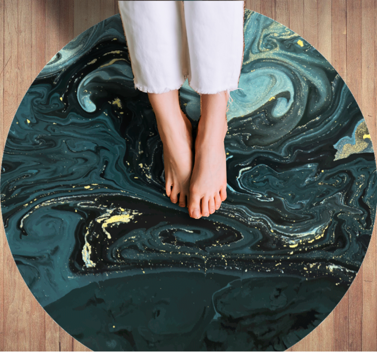 Swirling Marble marble vinyl rug - TenStickers