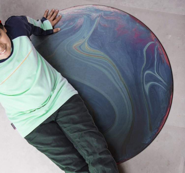 Swirling Marbled vinyl rug - TenStickers