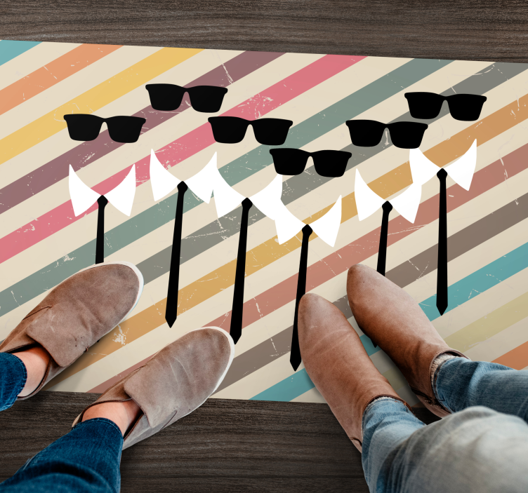 Ties of action movie modern rug - TenStickers