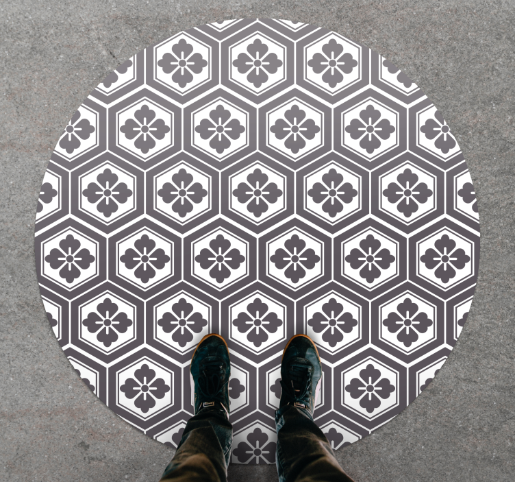 Traditional japanese pattern circular rug - TenStickers