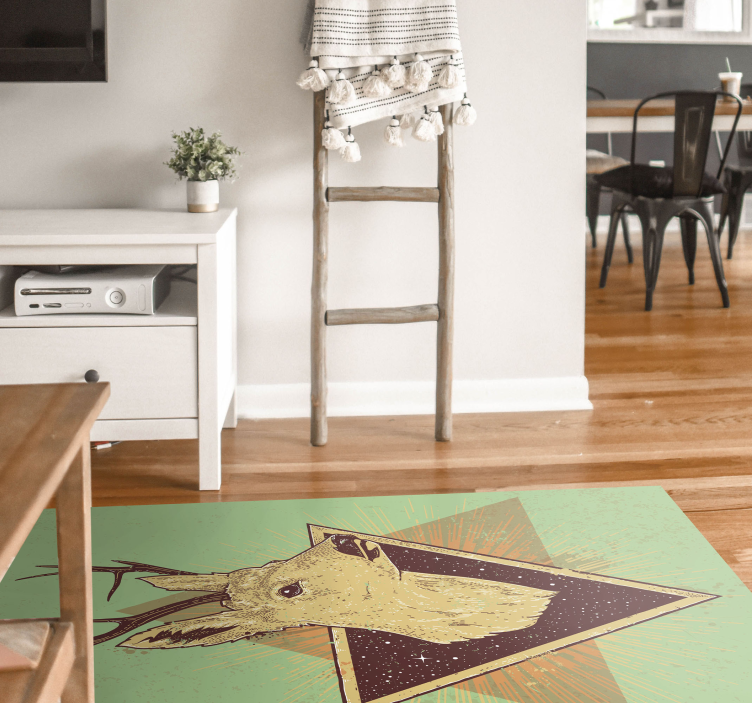 Triangle Stag animal vinyl runner rug - TenStickers