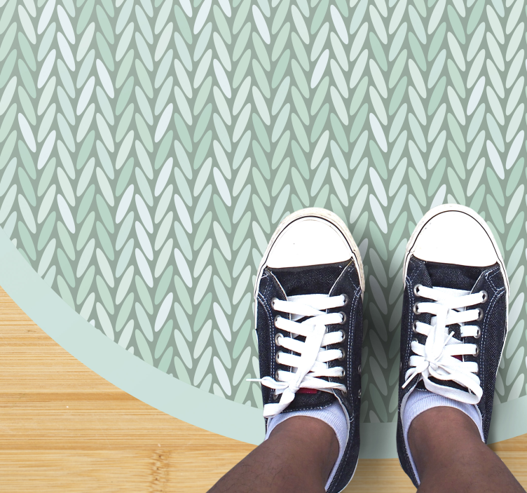 Twisted Stripes Pattern stripes vinyl rug - TenStickers