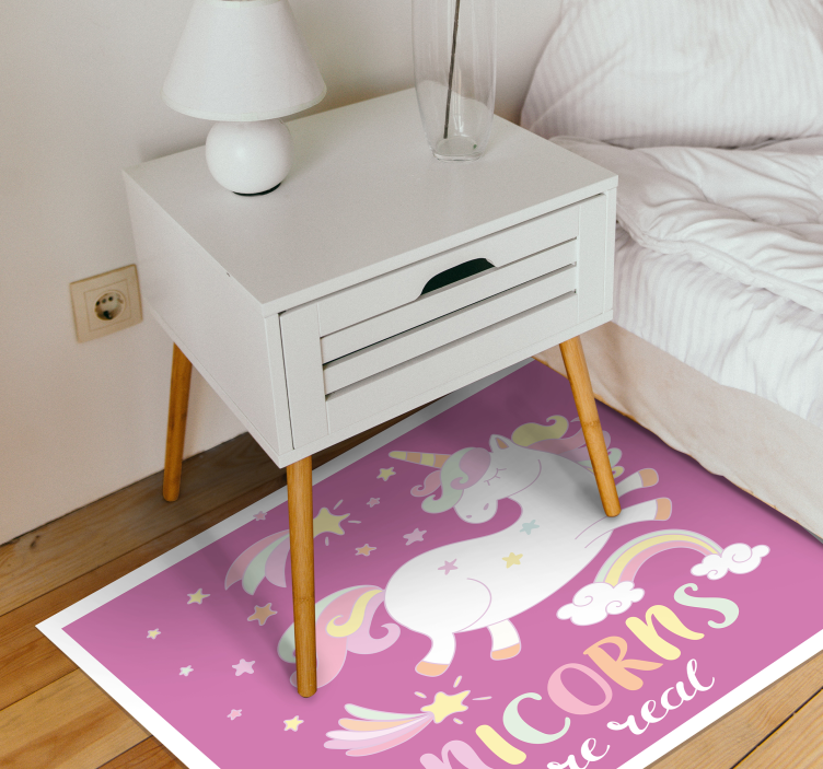 unicorns are real with unicorn animal rug - TenStickers