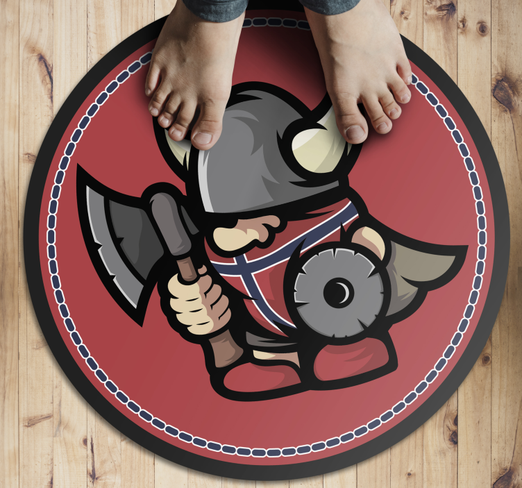 Viking Warrior Emblem vinyl rug - TenStickers